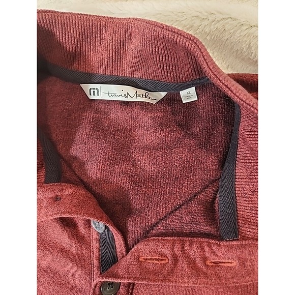 Travis Mathew Golf Sweater Henley Pockets 1/4 button Pullover Mens Extra Large - Picture 3 of 7